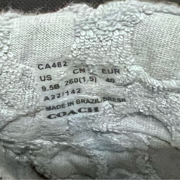 Coach Bridgett Sandal In Signature Terry Cloth Size 9.5 Aqua (Light Blue) - Picture 11 of 14